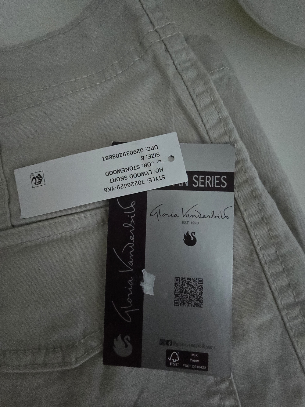 Gloria Vanderbilt Women's Cargo Skort - Beige Brand New - Picture 4 of 11